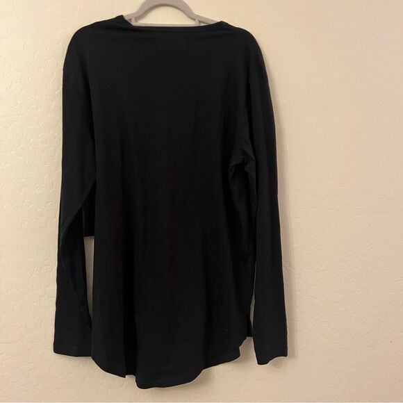 NWT Saint Morta LOGO Black Long Sleeve Crew Neck T-Shirt in Black Size X Large - Picture 6 of 6